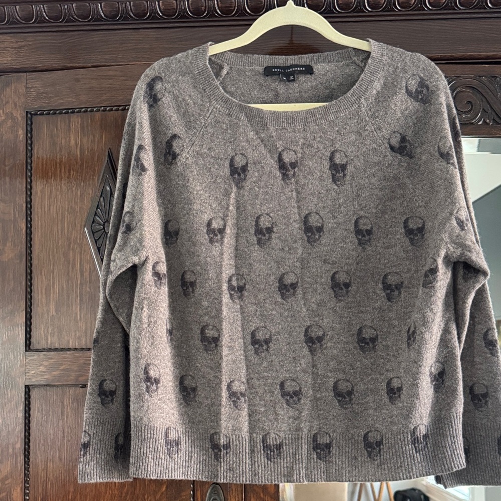 Skull Cashmere Brown Skull Sweater